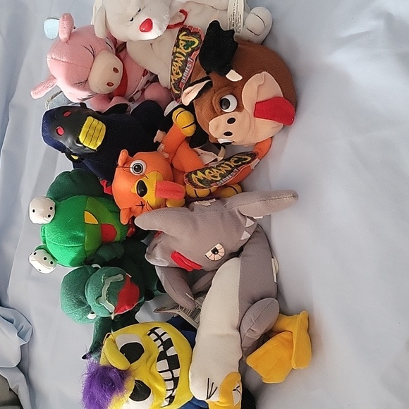 Vibrant Stuffed Animals Featuring Frog Monkey and Fox - Picture 1 of 6